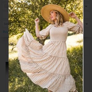 Madeline gingham midi dress